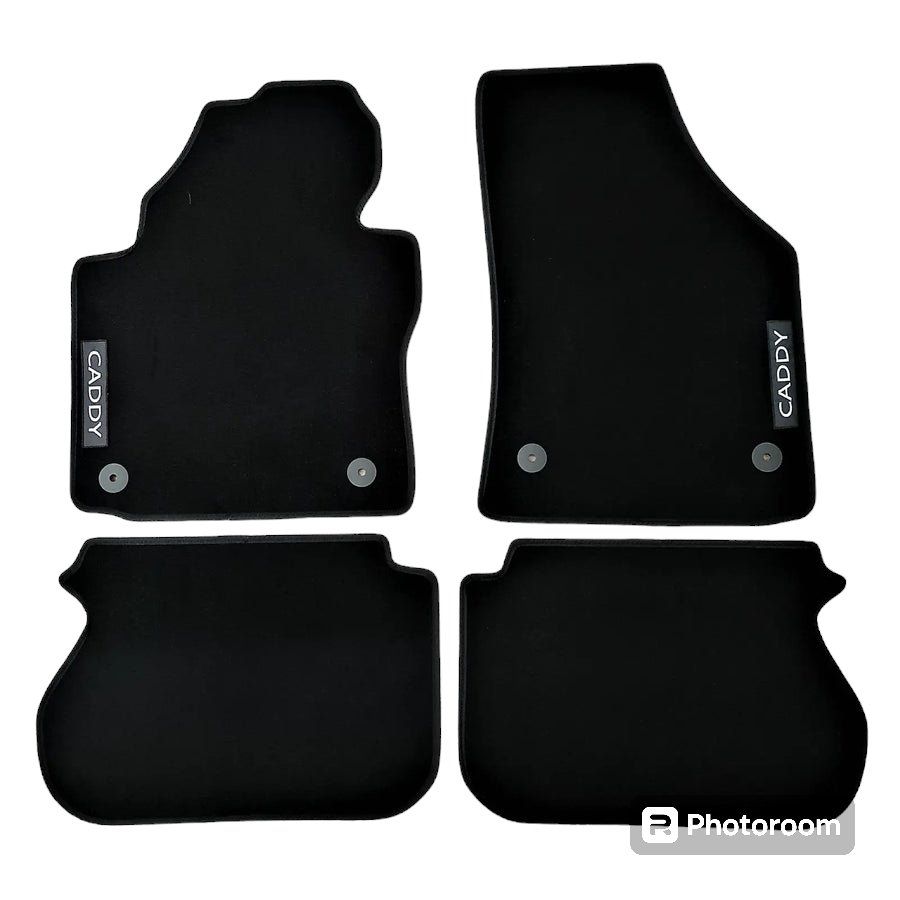 VW Tappeti & Tappetini: Velours Fussmatten VW Caddy 2004-01.2020 – Nuovo e nell'imballaggio originale da Regensdorf venduto da Carmats-Semco