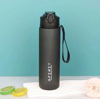 Trinkflasche Schwarz 750 ml mit Trageschlaufe Sport Büro