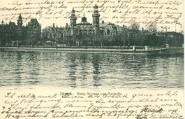 Zürich - Rotes Schloss und Tonhalle 1906