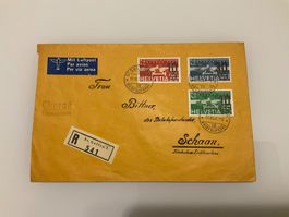 1937 Zunr. F20,21+23 R-Flugbrief St. Gallen-Schaan