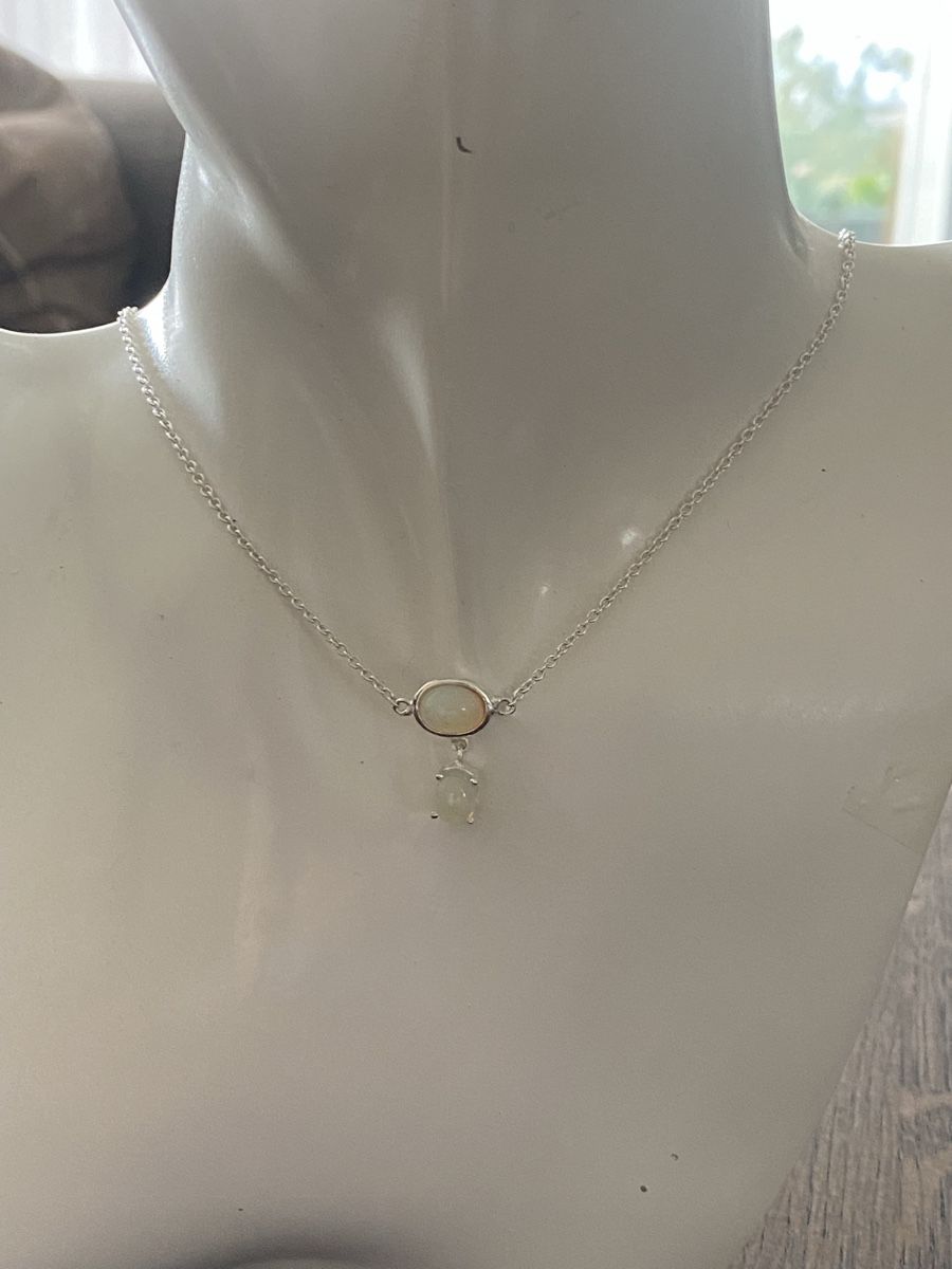 Ketten: Opal Collier in Sterlingsilber – Neu (gemäss Beschreibung) aus Luzern von S.Kern01