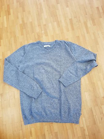 Pull homme Jack&Jones coton gris chiné. Neuf