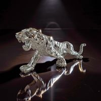 Silber Tiger Skulptur: Exklusive Deko für Ihr Zuhause 🐯