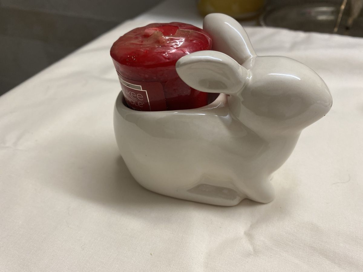 Tutte le decorazioni: 2 Cute Easter Bunny Candle Holder and decoration Ceramic – Nuovo e nell'imballaggio originale da Buttikon SZ venduto da Maxwelltime 3