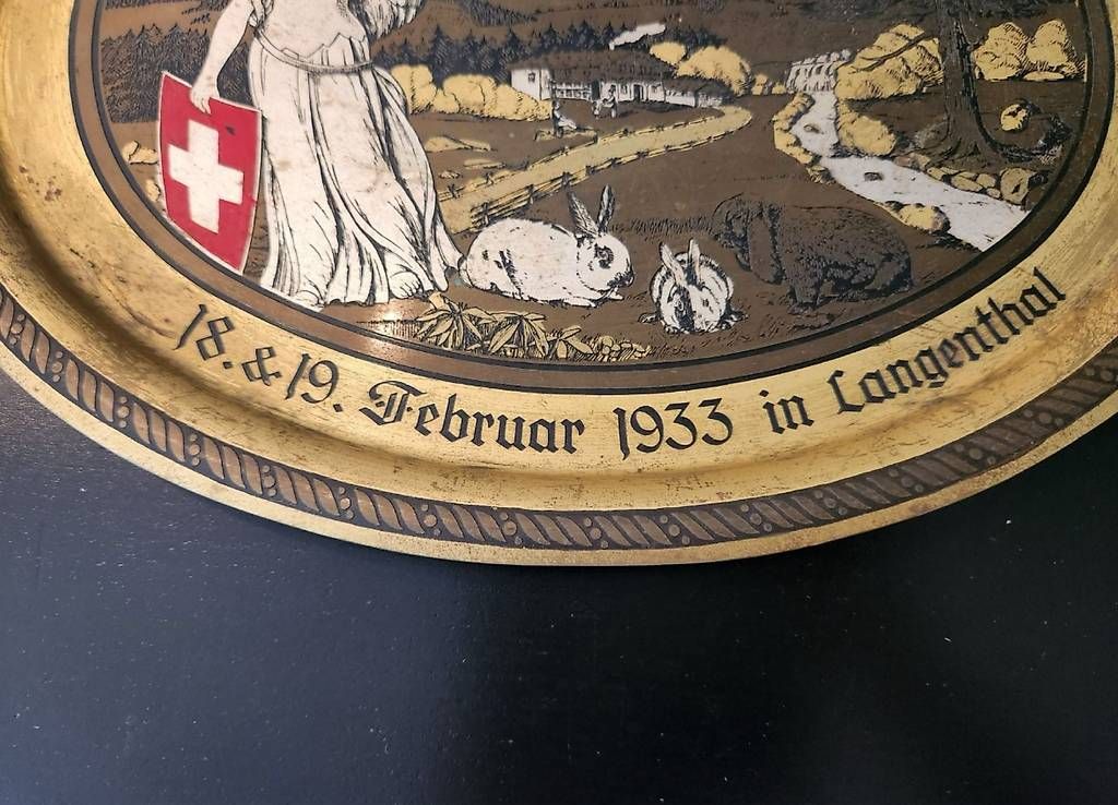 Altre raccolte & rarità: 1933 Lagenthal Nationale Kaninchen – Usato da Seuzach venduto da Wolf936 2