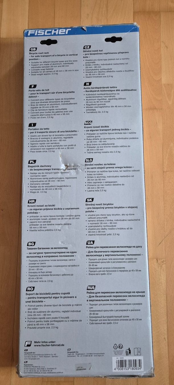 Dachträger: Fischer Dachfahrradträger orginalverpackt – Neu und originalverpackt aus Zürich von cosma67 1