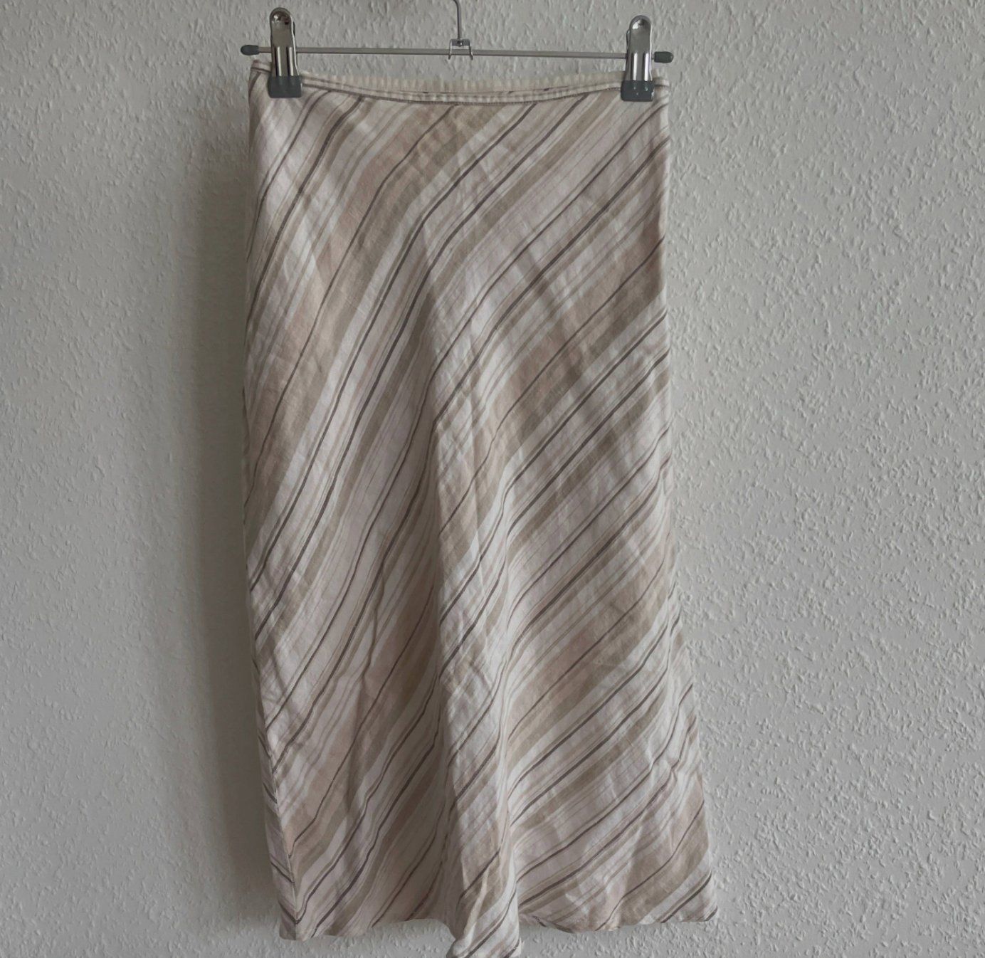 Gonne: Linen cotton Striped Midi Skirt – Usato da Genève venduto da toandfrom 3