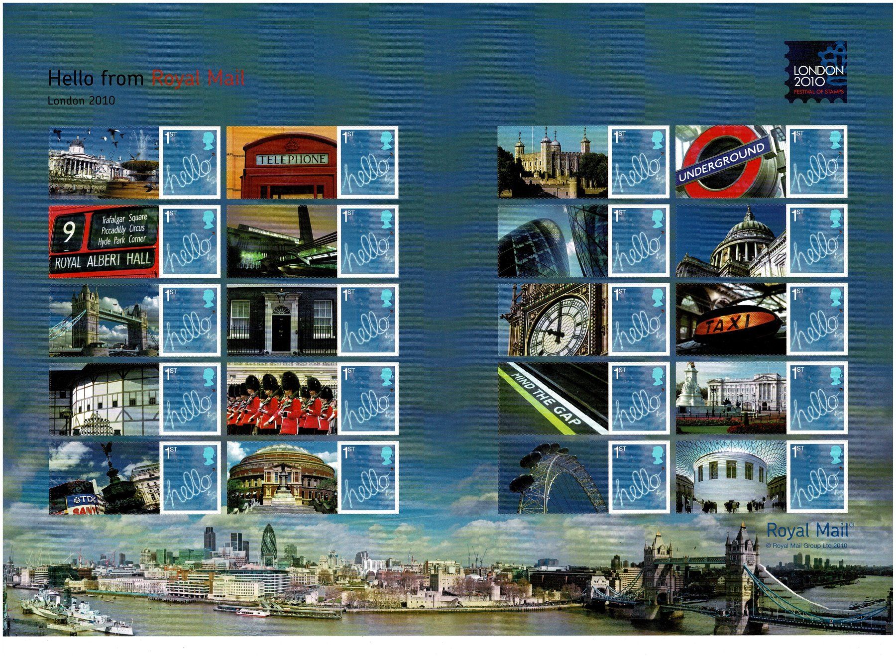 Tutti i francobolli: UK Hello London 2010 1 KB ** – Nuovo (secondo la descrizione) da Lausanne venduto da Whorvath