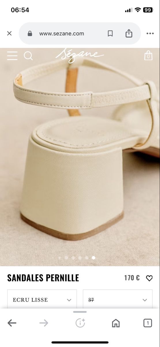 Sezane Damenschuhe: Sandales cuir écru Sézane – Neu (gemäss Beschreibung) aus Clarens von ale_yc7t 5