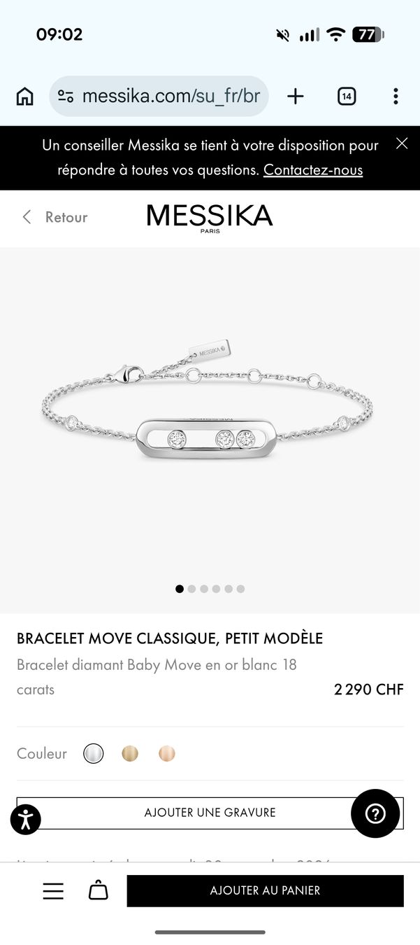 Messika Bracciali & Braccialetti: Bracelet Messika Baby Move – Nuovo e nell'imballaggio originale da Les Avanchets venduto da ale_2prq 5