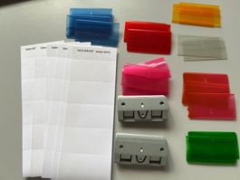 Vetro Mobil Etikettenhalter, diverse Farben & Metall