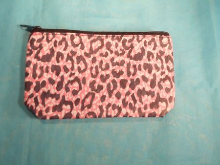 Kosmetiktasche, Necessaire, Leopardenlook, rosa