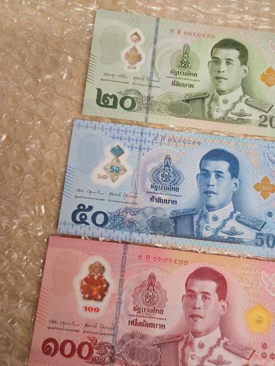 20 / 50 / 100 Baht Thailand Banknote Polymer - Thai Geld THB (Gebraucht ...