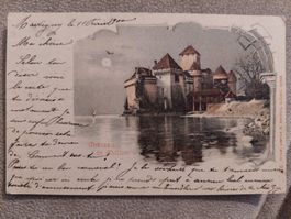 Ansichtskarte Schloss Chillon von 1900 selten
