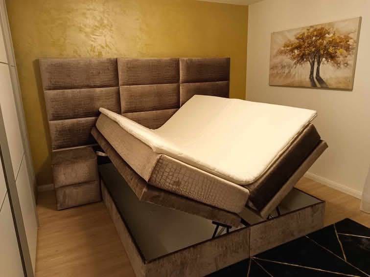 Riposa Letti: Luxus Boxspringbett 160x200 Samt mit Riposa Topper – Nuovo (secondo la descrizione) da Frümsen venduto da Swissline90 1