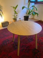 Beistelltisch, rund aus Holz/Metall