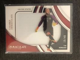 Panini Immaculate Tim Howard USA player-worn patch 15/49