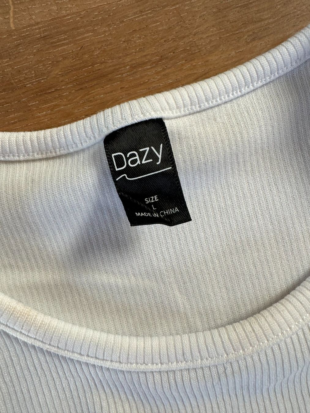 Shein Top: Débardeur côtelé blanc Dazy – Usato da Rossemaison venduto da Carduelis 1
