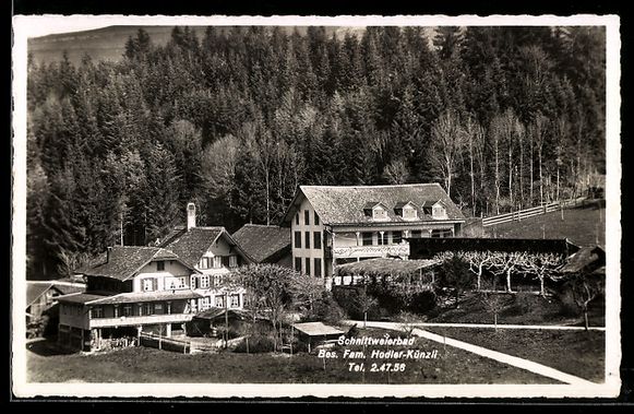 Cartoline postali: Steffisburg, Schnittweierbad, Hotel und  – Usato da Berlin venduto da bartko-reher