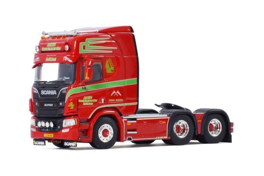 Scania Kit di modellismo & Modellini statici: 1:50 WSI Scania R "Aktiv Containerservice" – Nuovo e nell'imballaggio originale da Affoltern am Albis venduto da Modellshop-8910