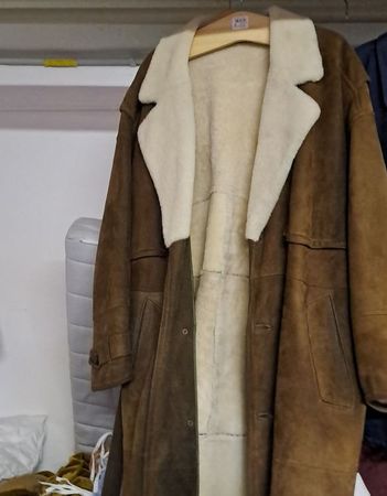 Warmer Vintage Shearling Mantel, Grösse L - XL Top Zustand!