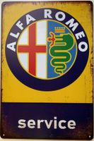 Alfa Romeo Blechschild  20x30 cm. Kostenfreie Zustellung!