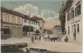 TAVANNES BE 1910 mit Hunde-Milch-Karren