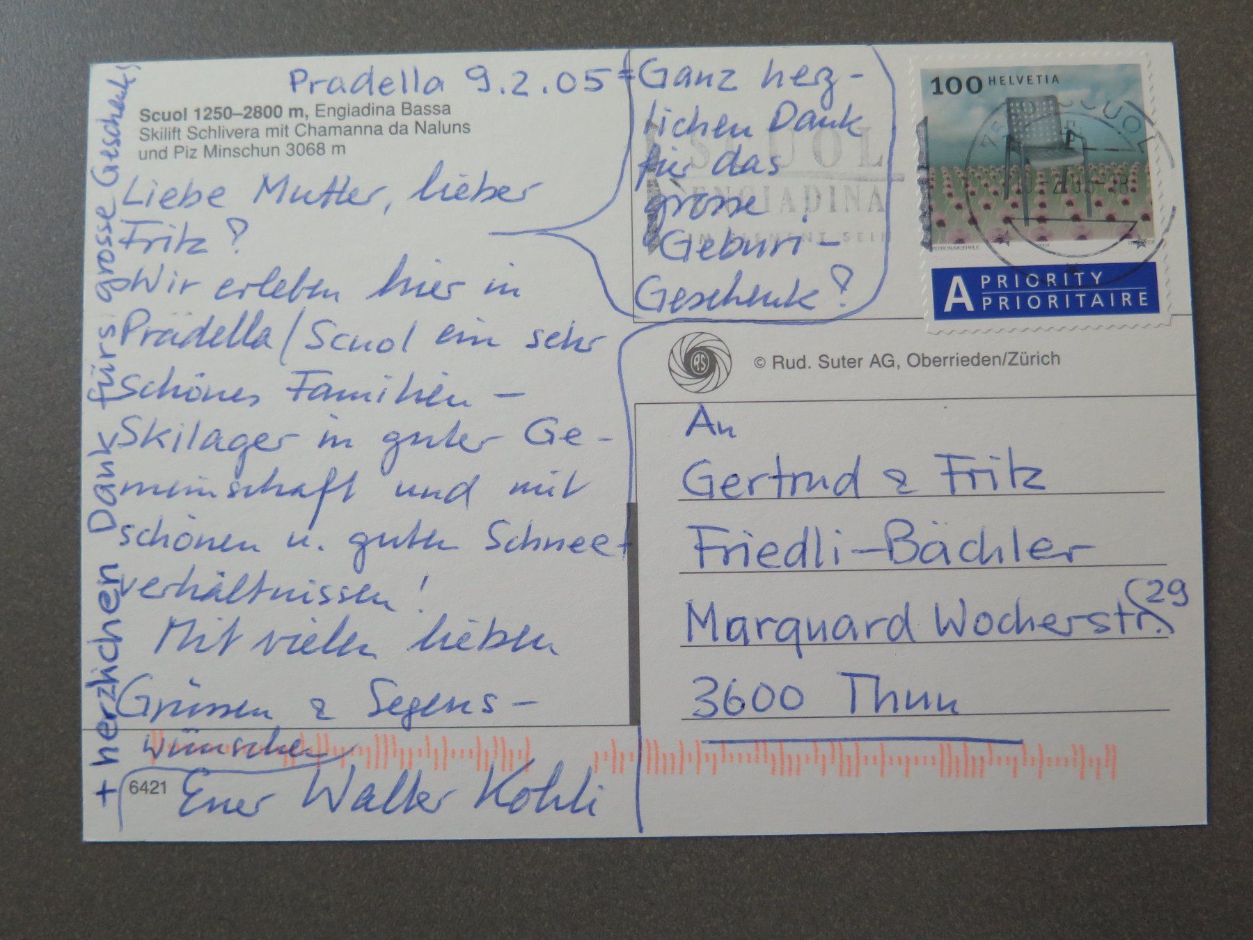 Cartoline postali: SCHULS-SCUOL - SKILIFT SCHLIVERA – Usato da Wittenbach venduto da lipasal 1