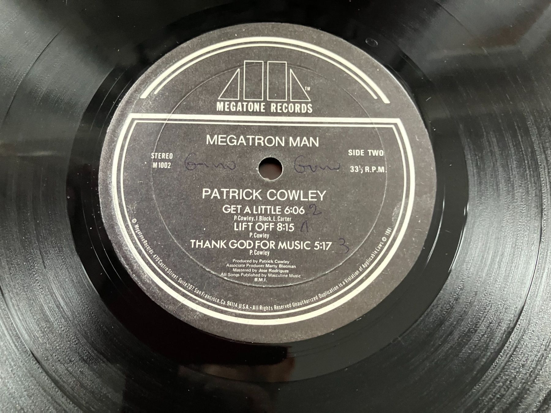 Dischi in vinile: Patrick Cowley – Usato da Aarwangen venduto da Jukebox3 8