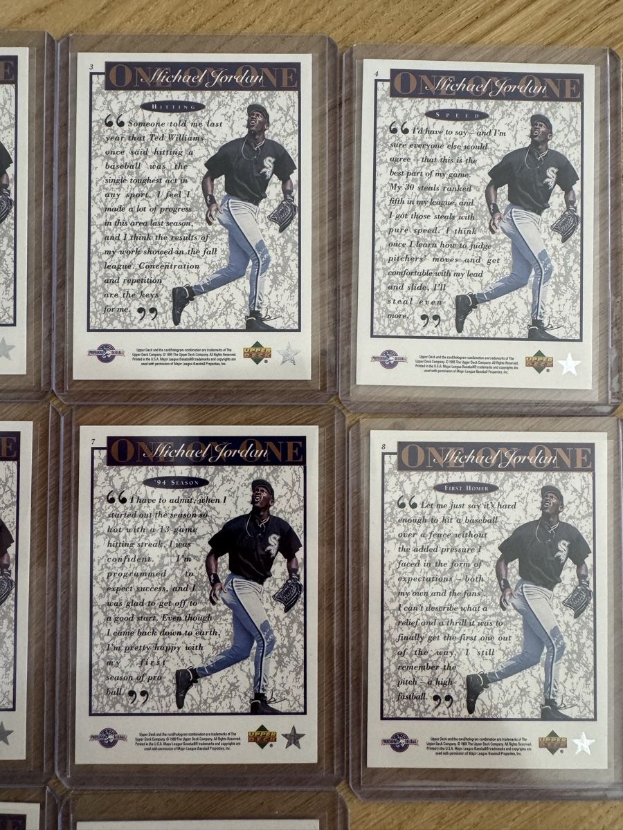 Jordan Cartes à collectionner: Michael Jordan Upper Deck Baseball Card Set 10 Cards – D'occasion à Founex par egz_58qz 5