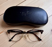 Ray-Ban Clubmaster Brille W0366 mit Etui 49-21 3N havanna