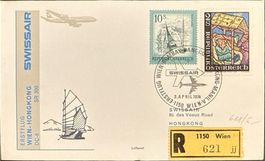 5 x Swissair Luftpost Erstflug-Belege