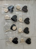 7x Mini Herztafeln, Hochzeit zum beschriften