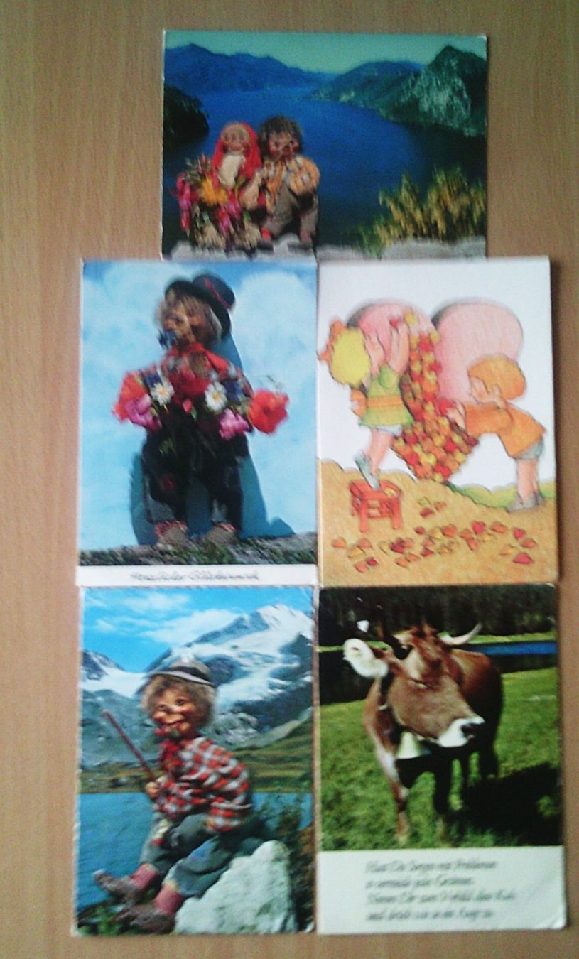 Cartoline postali: 5 Scherzansichtskarten 3 gelaufen 2 ungelaufen – Usato da Uffikon venduto da Semo2 2