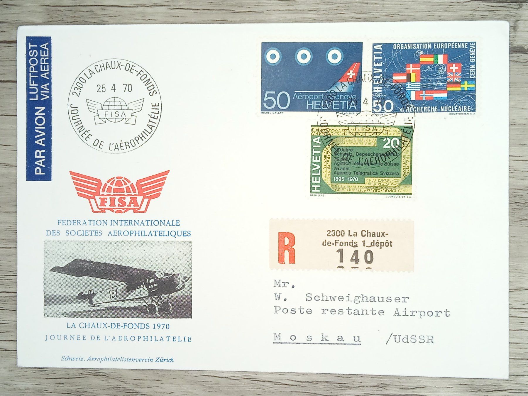 Tutti i francobolli: TR17 Enveloppe + Timbre Suisse 1970 – Usato da Cousset venduto da Patrick_Collections