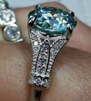 Bague argent avec diamant de moissanite de 3 ct certifié GRA