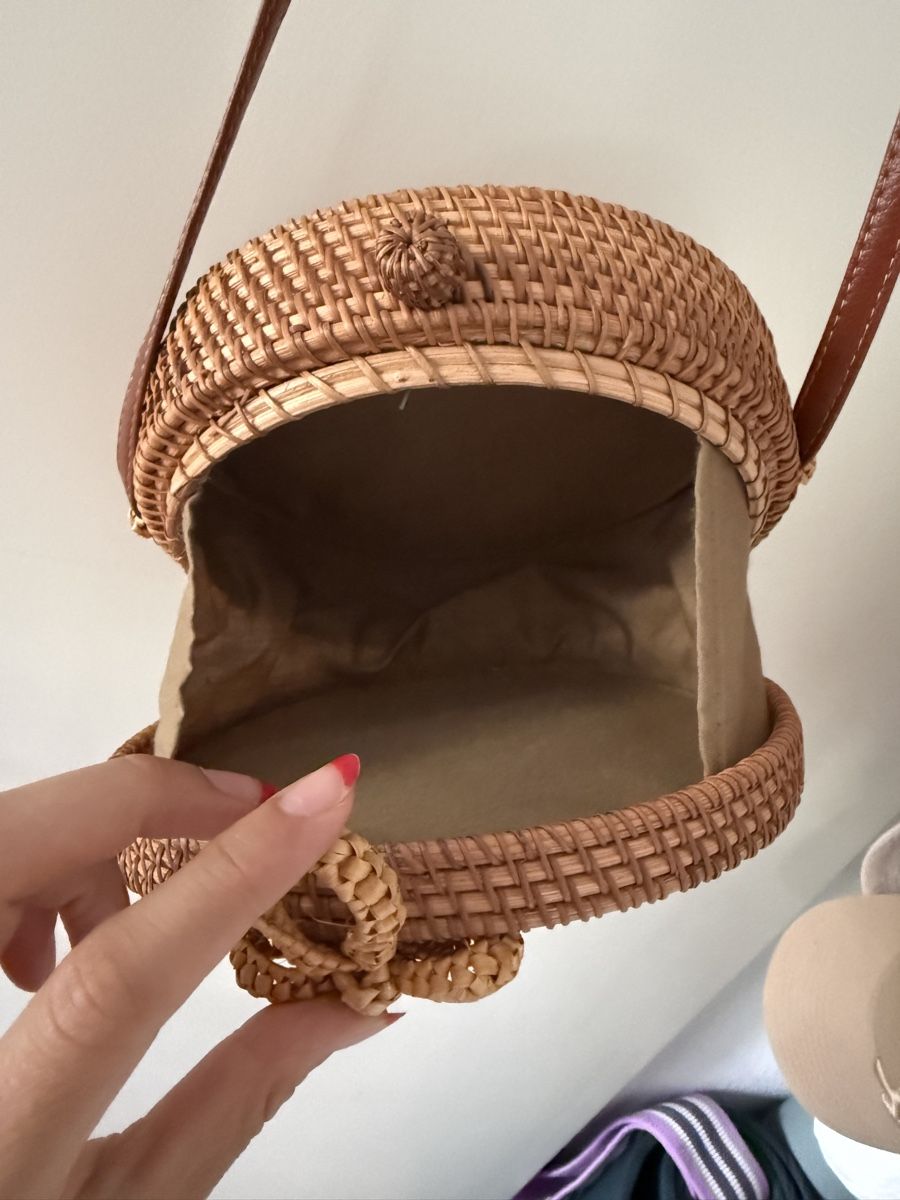 Borse da donna: Runde sommerliche Rattan Tasche – Nuovo (secondo la descrizione) da Zürich venduto da guel_1907 2