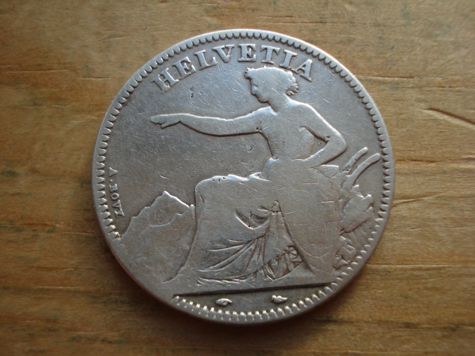 Alle Münzen: (S) 2 Franken 1850 – Gebraucht aus Erlach von Net-Coins 1