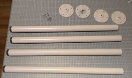 4 Ikea Tischbeine grau