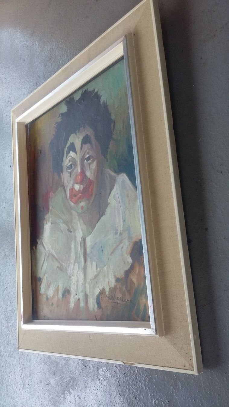 Dipinti: Gemälde Bild trauriger Clown  H.Wagenaar – Usato da Dulliken venduto da Classiclerch4657 1