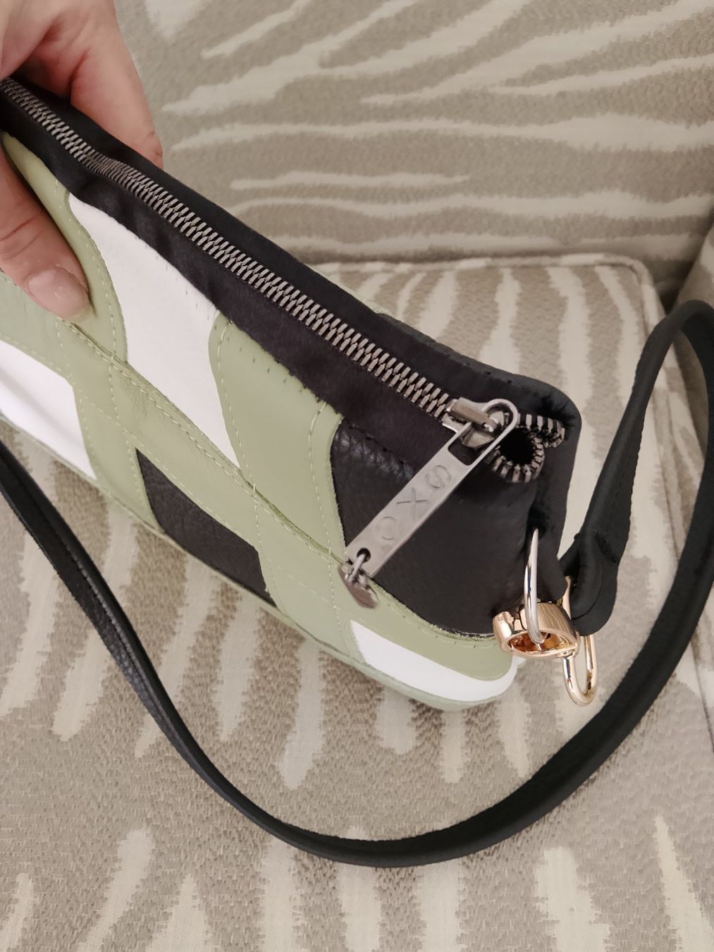 Borse da donna: Handtasche hell Grün kariert Neu – Nuovo (secondo la descrizione) da Bellikon venduto da MellonCollieMitTwint 2