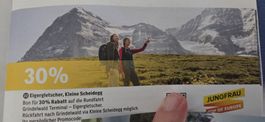 Gutschein: 30% Rabatt Rundfahrt Eigergletscher
