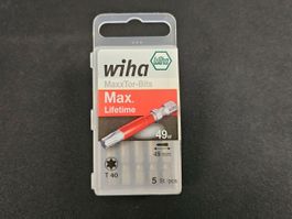 Wiha Maxxtor Bits T40 49mm (5 Stück) Lifetime