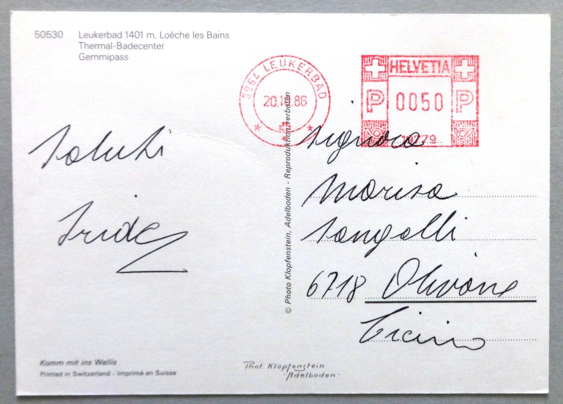 Cartoline postali: Thermal-Badecenter Leukerbad – Usato da Fétigny venduto da Billy2miny 1