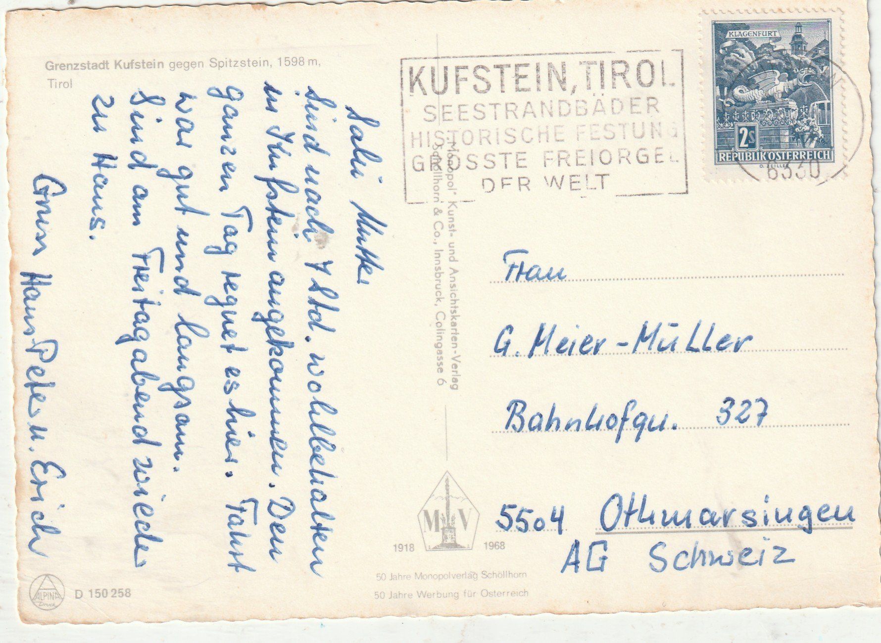Cartoline postali: Kupfstein – Usato da Lumbrein venduto da made02 1