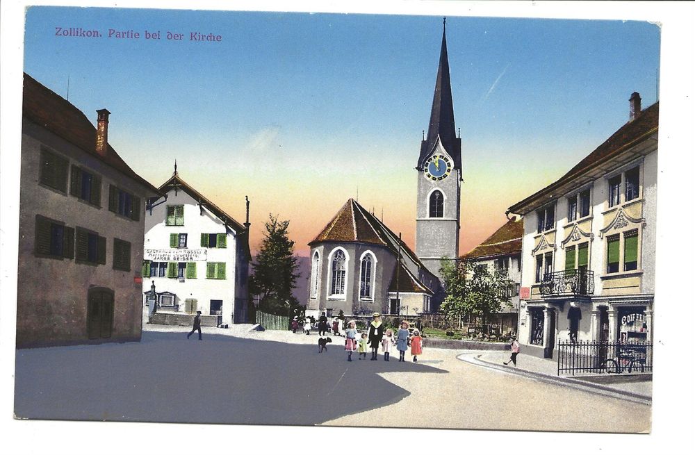 Zollikon Zh Kirche Gasthaus Zum Rössli Dat 1916 Kaufen Auf Ricardo