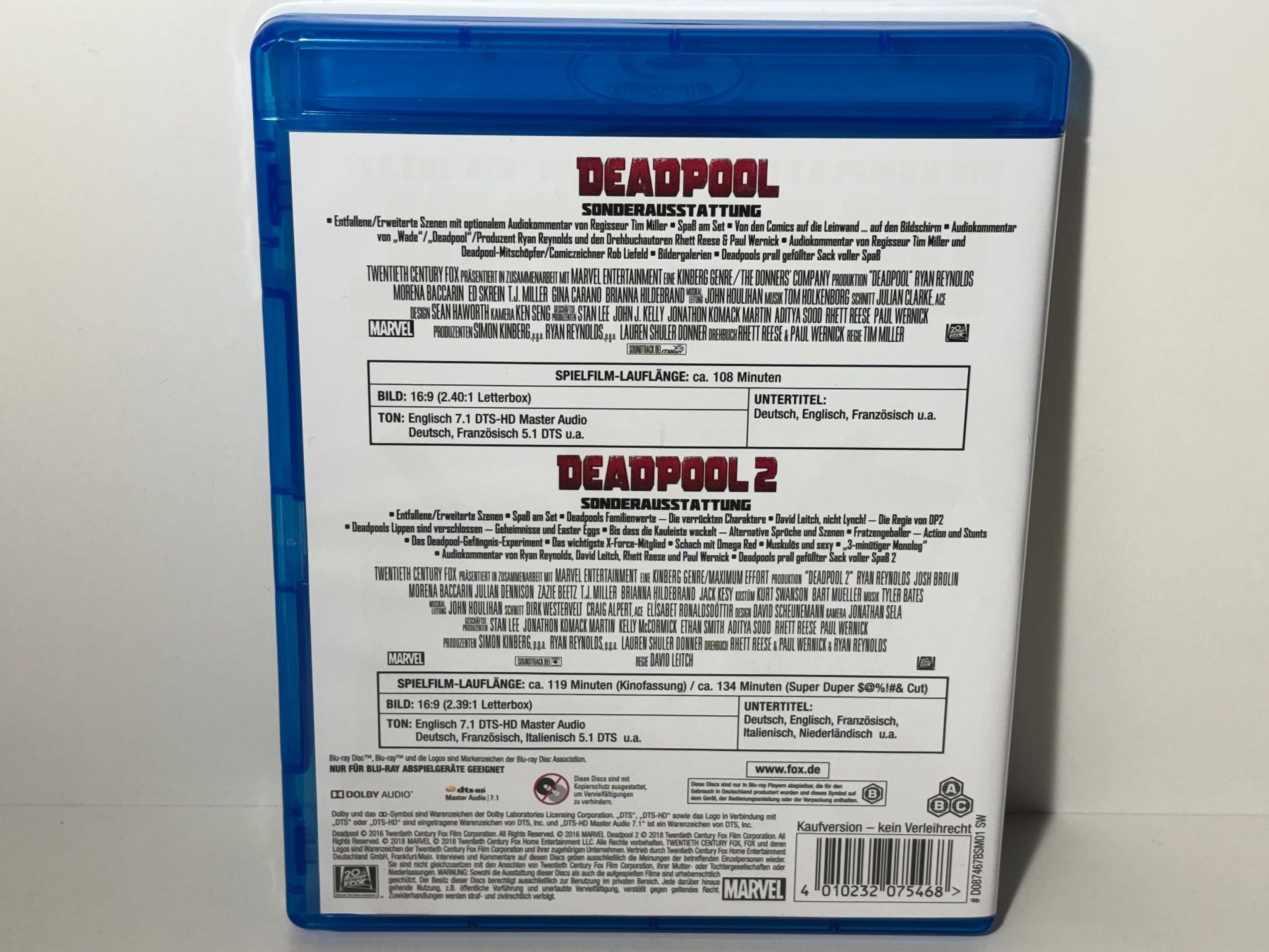 Tutti i DVDs: Deadpool 1&2 Blu Ray – Usato da Wilderswil venduto da Sstriker 1