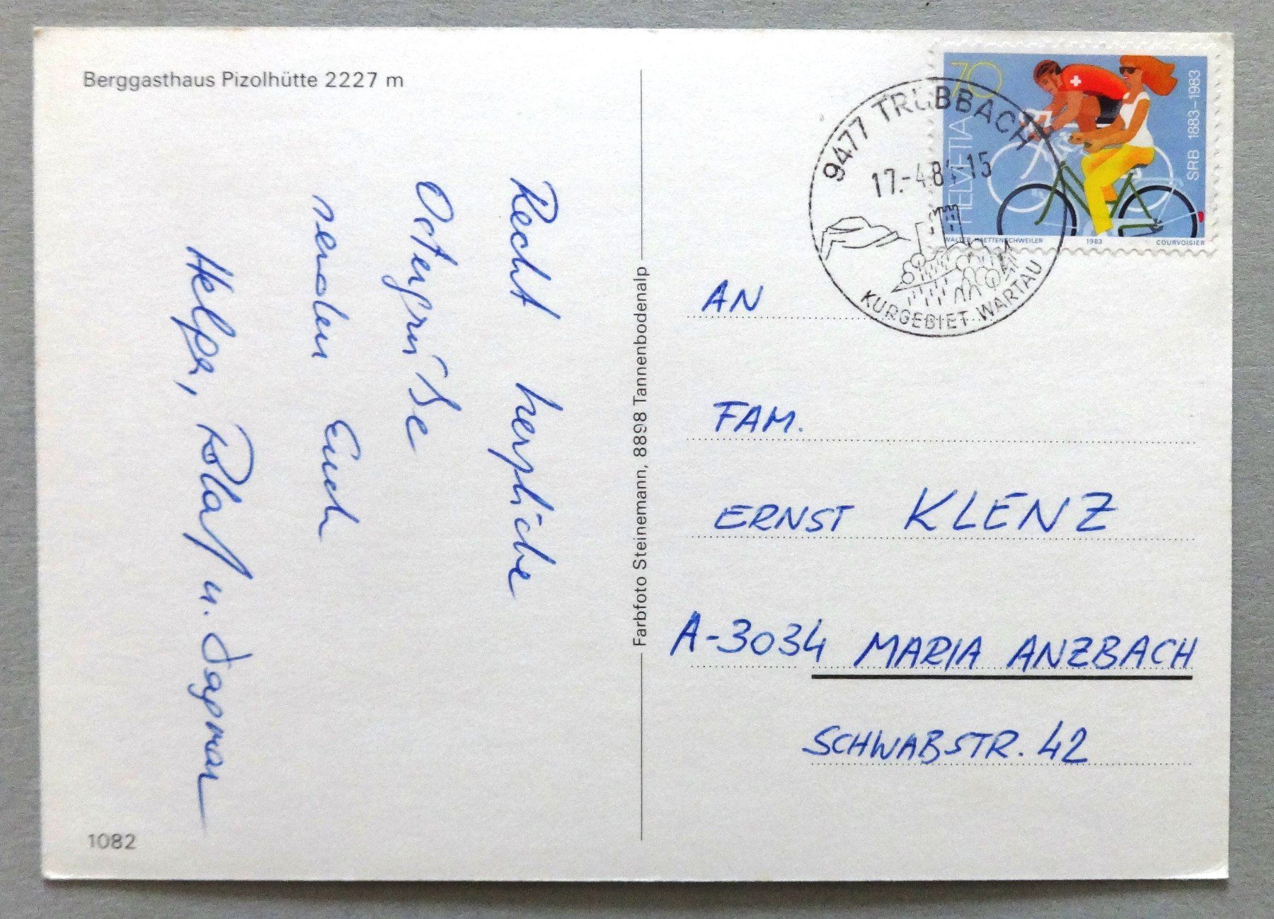 Cartes postales: Wangs-Pizol – D'occasion à Fétigny par Billy2miny 1