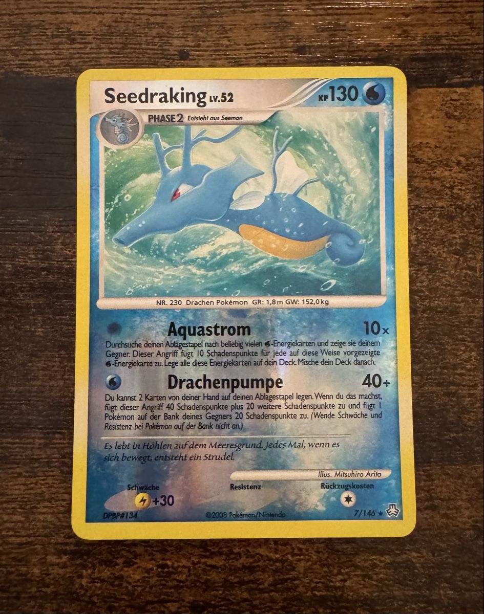 Pokémon Carte collezionabili: Seedraking Rare Reverse Holo 7 - DE – Usato da Zürich venduto da LJF