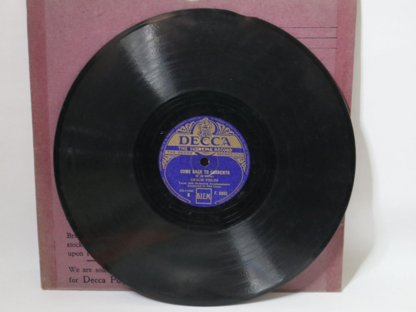 Schallplatten: Schellack Gracie Fields Now Is The Hour / Come Back To Sorre – Gebraucht aus Eschenbach SG von Astalavista 4